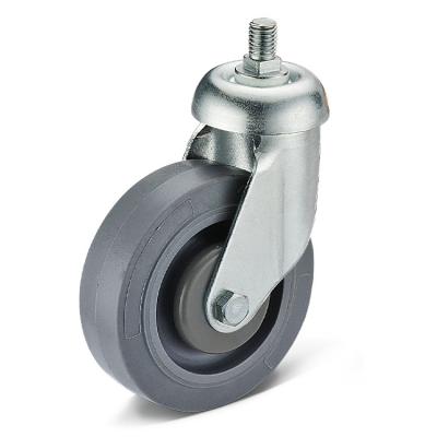 China Other Swivel Threaded Stem Caster Supermarket Shopping Cart Casters Wheel 4 Inch 5 Inch TPR Caster With PP Core Te koop