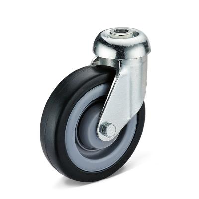 Cina New Product Rigid Black Rubber With PP Core Casters For Supermarket Shopping Cart Handle Trolley in vendita