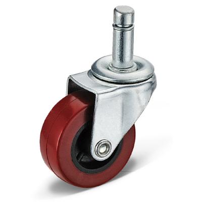 China Other PU Red Swivel Bolt With Circlip Caster Wheels Wholesale 2 Inch 3 Inch Red Color for sale