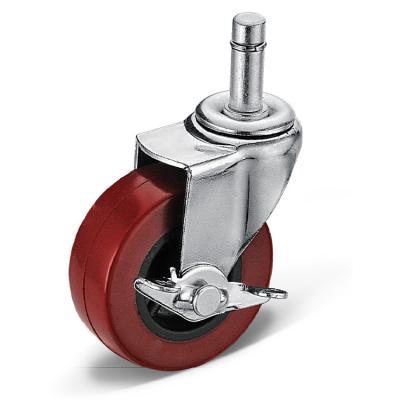 중국 Other Swivel Bolt With Circlip Caster With Side Brake For Equipment Cart PU Cleaning Caster With PP Core 2 Inch 3 Inch 판매용