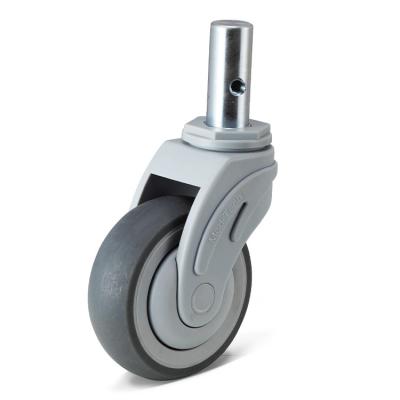 Chine China Factory Rigid 3 Inch 4 Inch Medical Casters And Silent Wheel Caster Swivel Round Solid Grip Medical Caster à vendre