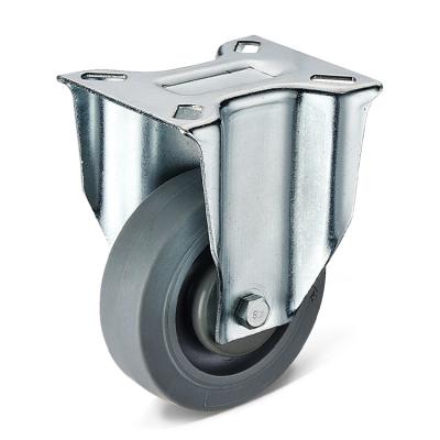 China Rigid TPR Casters and Fixed Wheel Ball Bearing Polypropylene Core Caster for sale