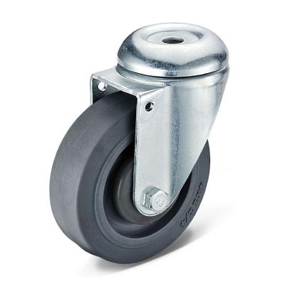 China China Factory TPR Rigid Casters and Wheel Polypropylene Ball Bearing Core Swivel Bolt Hole Caster for sale