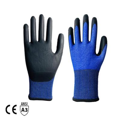 China Daily Work / Warhousing Cut Resistant Glove Nitrile Coated Work Construction Hand Glove Nitrile Anti Cut Safety for sale