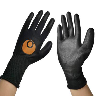 China Comfortable / Sofety EN388 4131 Customized PU Top Fit Black Coating Work Gloves Hand Glove Safety for sale