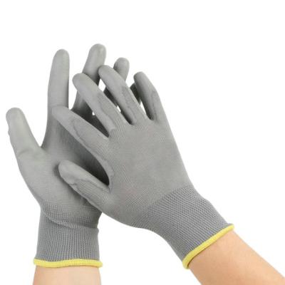 China Safety Labor 13G Polyester Knitting PU Palm Coated Safety Work Gloves For Electrical Industry for sale