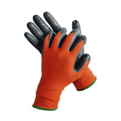 China Construction Hand Protection Garden Work Safety Gardening Nitrile Coated Gloves for sale