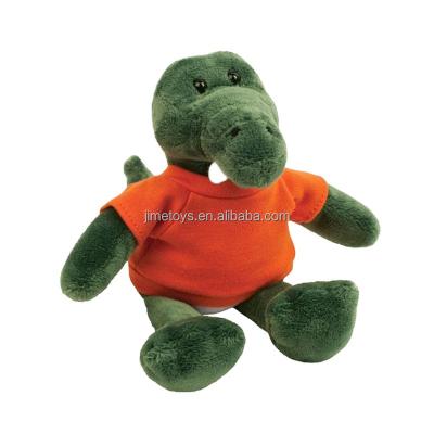 China Eco - Friendly Material Promotional Plush Alligator Crocodile Toy With T Shirt for sale