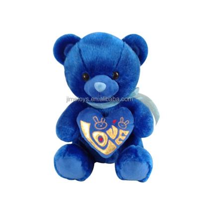 China JM8816 Plush Stuffed Toy Valentines Teddy Bear Holding Soft Heart for sale