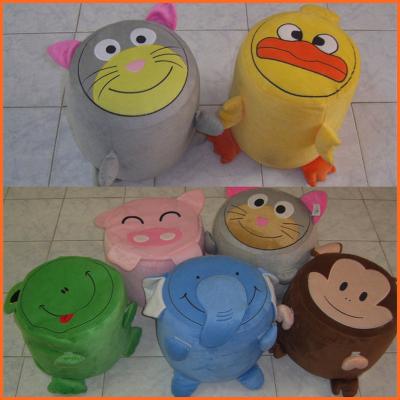 China JM7156 Storage Embroidered Plush Inflatable Cartoon Seat for sale