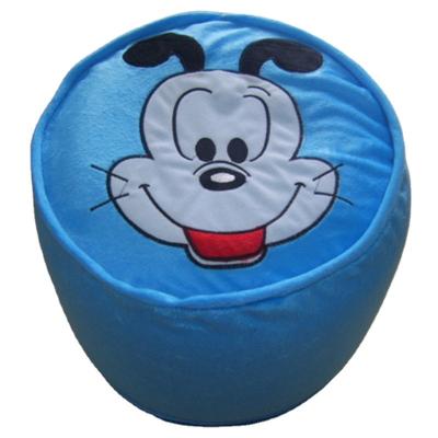 China JM7763 Transitional Plush Promotional Hog Shaped Inflatable Foot Stool for sale