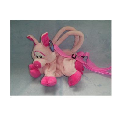 China JM6811 Plush Toy Pink Pig Shaped Kids Gift Bag for sale