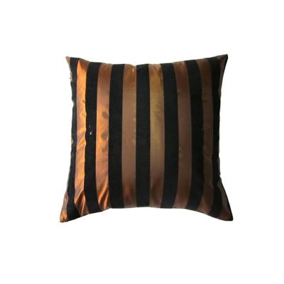 China Compressed Packing JM304 Polyester Taffeta Striped Flocking Pillow For Home Decorative for sale