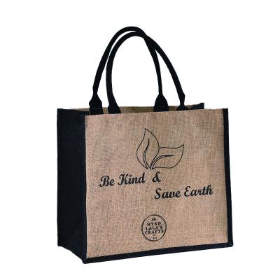 China And Economic Wholesale Promotional Drawstring Printed Wine Tote Grocery Coffee Cosmetic Gift Shopping Jute Bag Eco-Friendly for sale