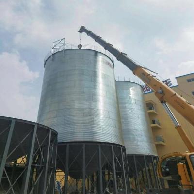 China Grain Silo Wheat Maize Maize Stainless Steel Grain Storage Silo Poultry Chicken Feed Silo for sale