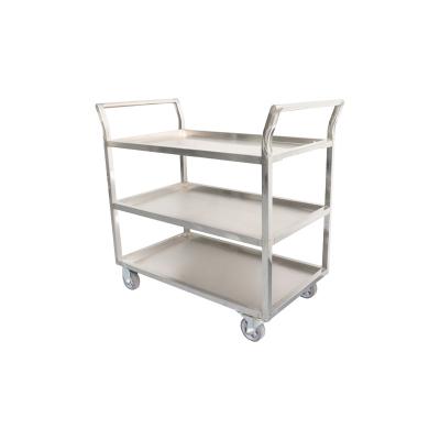 China Hotel Used Trolley Convenient and Quickly Stainless Steel Kitchen Trolley Catering Serving Trolley with Wheels Hand Trolley Food Serving Trolley for Kitchen for sale