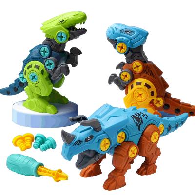 China Wild Animal Models Collected Nut Dinosaur Baby Puzzle Multifunctional Children's Simulated Animal Toy for sale