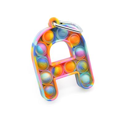 China 2020 new arrival silicone autism toy fidgety person sensory toys jump key chain for sale