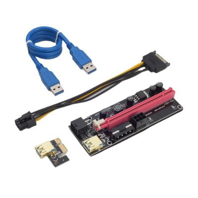 China usbtop factory direct 009S PCI-E riser 1X to 16X 009 USB 3.0 fast card supplement adapter riser card 12.5cm*4.5cm for sale