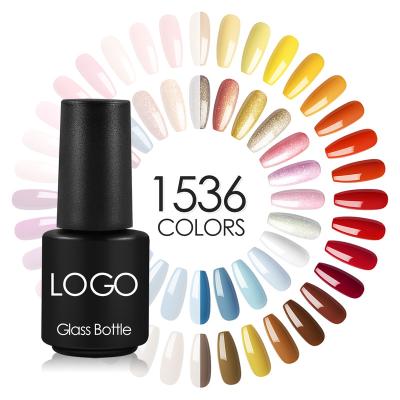 China Nail Art Beauty OEM 1536 Colors Nail Gel Permanet UV Gel Logo Nail Polish High Quality Custom Made Gel Polish Initiator Kit Free Sample for sale