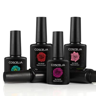 China Nail Art Beauty COSCELIA 80 Colors Semi Permanent UV Plastic OEM Custom Logo Gel Nail Polish Nail Art 10ml Bottle Private Label for sale