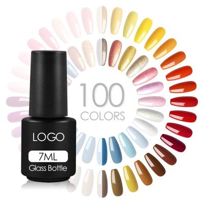 China Nail Art Beauty UV OEM 100 Colors High Quality Nail Gel Polish Soak Off Bottle Customized Mini Glass for sale