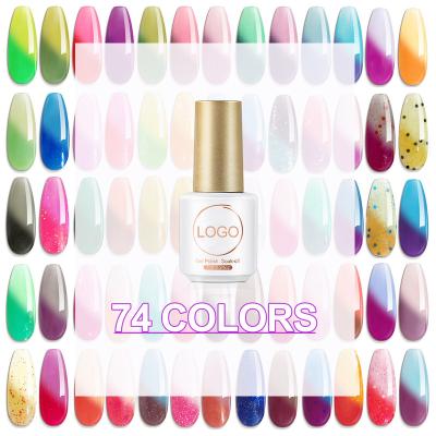 China Mood Gel Private Label ODM Color Changing Color Changing Logo New Fashion 7ml OEM Temperature Change Nail Custom Color Gel Polish for sale