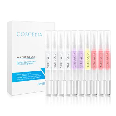 China COSCELIA 10Pcs Cuticle Oil Pen Different Flavors Nail Art Convenient Treatment Pen for sale