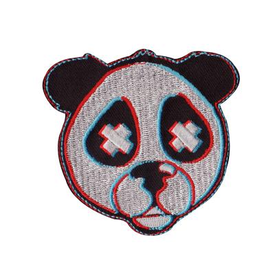 China Other As Your Request Custom Laser Cut Patches Border Panda Animal Logo Embroidery Patches And Badges for sale