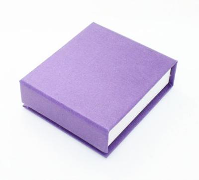 China Purple  Customized Necklace Jewelry Paper Boxes Packaging Book Style for sale