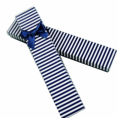 China Decorative Jewelry Paper Boxes Jewellery Insert Blue And White Stripe for sale