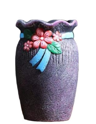 China Cute Pastoral Indoor Color Clay Decoration Flower Pot Household Flower Pot for sale