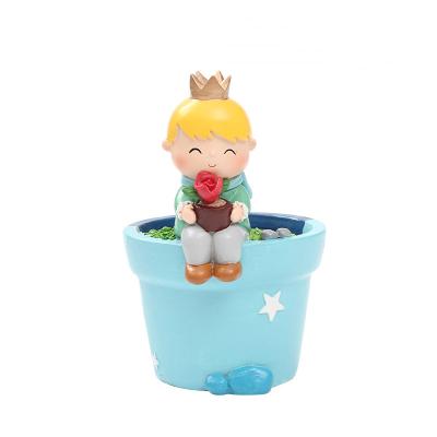 China Handsome Fairy Tale Little Prince Flower Pots Plant Potting Succulent Garden Landscape Cute Creative Flowerpot Desktop for sale