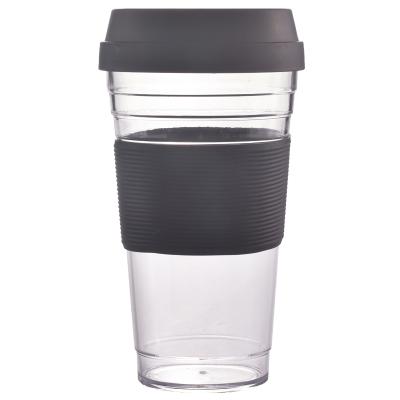 China 480ml Single Wall PP Plastic Coffee Mug With Lid Anti Scald for sale