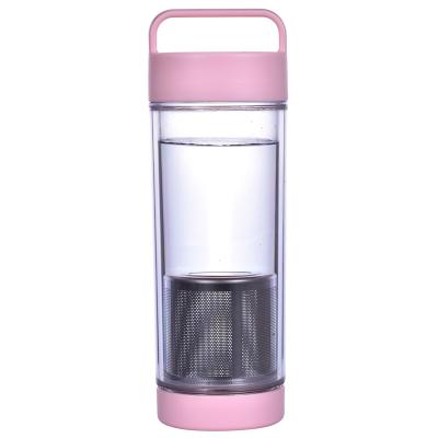 China Sustainable Influser Cup Stainless Steel Tea Water Bottles Plastic for sale