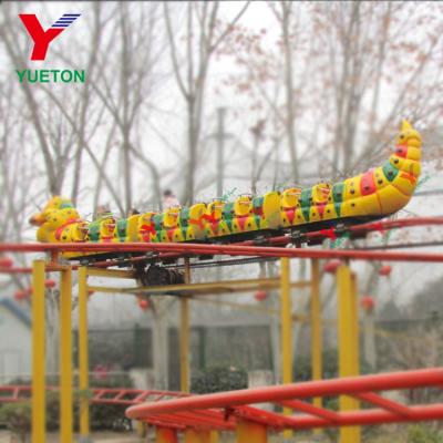 China Outdoor Worm Mini Roller Coaster Ride Children's Playground Amusement Park Ride Track Train Kids for sale