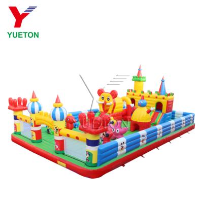 China New Cheap Theme Park Outdoor Bouncer Bouncy Castle Factory Price Playground Jumping Bed Combo With Slide For Kids for sale