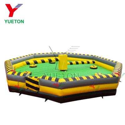 China Best Outdoor Playground Quality PVC Tarpaulin Inflatable Sport Game Product Wipeout Obstacle Course Fusion for sale