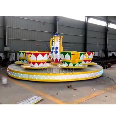 China Romantic Amusement Park/Theme Park Fun Coffee Cup Ride For Family Outdoor Rotating Tea Cup Rides On Sale for sale