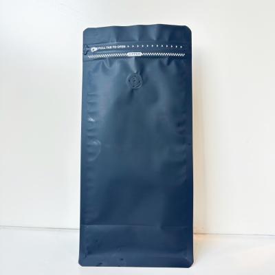 China Barrier Customization Zipper Lock Black Plastic Coffee Beans Bag Stand Up Pouch for sale