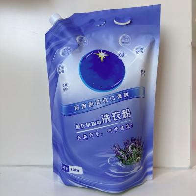 China Shock Resistance Customized Design Plastic Liquid Laundry Detergent Bag Spout Pouch For Daily Necessities for sale