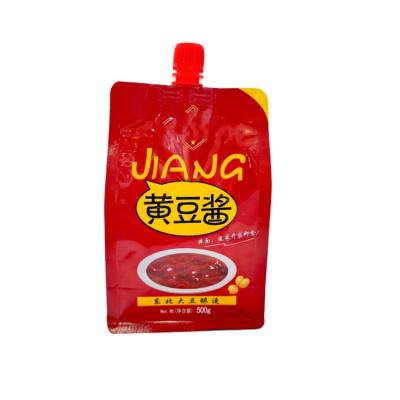 China Barrier Liquid Plastic Pouch Ketchup Spout Bag Tomato Sauce Packaging Stand Up Spout Pouch for sale