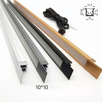 China Decorations Profiles / Extrusions For Lightweight Aluminum Recessed Drywall Ceiling Cuts 8mm H Back To Cover U Shape Ip Neon Strip Led Profile for sale