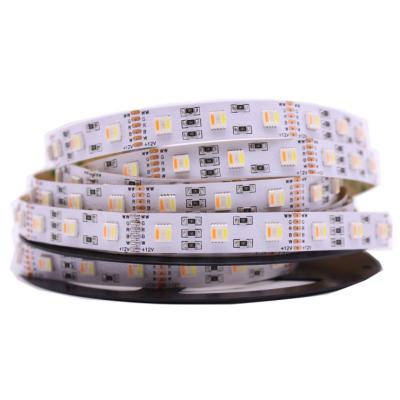 China Warehouse/Hotel/Office DC24V RGB LE TDC RGBW 5 in 1 LED Strip 12V SMD 5050 RGB+ Flexible Cool White and Warm White Christmas String Lights Strip Lamps for sale