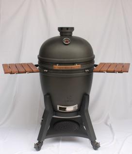 China Ceramic Leather Glazed Charcoal Kamado Grill 27 Inch BBQ for sale