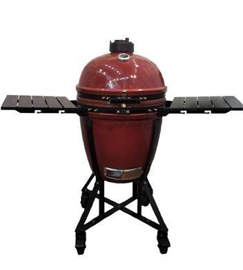 China Outdoor Red Pizza SGS 21.5 Inch 54.6cm Ceramic BBQ Grill for sale