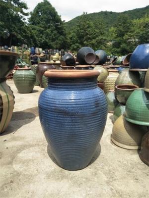 China 51cmx78cm rustikale Gartenpflanze-Töpfe, blaue große rustikale Garten-Töpfe zu verkaufen