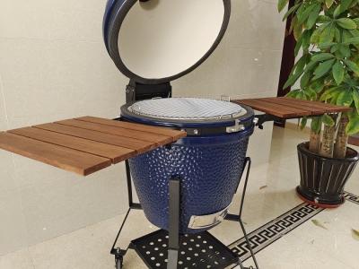 China 21,5 Zoll SGS-Holzkohle Kamado-Grill, dunkelblauer keramischer Raucher-Grill zu verkaufen