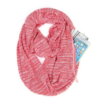 China Acrylic zipper pocket scarf for women - stores keys, wallet, phone for sale