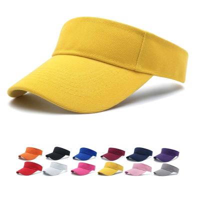 China Low MOQ Embroidery Sun Visor Cotton Sun Visor Cap Outdoor Sport Quick Dry Beach Golf Sun Visor Hat For Men Women Contrast, Adjustable Sun Visor Hat for sale